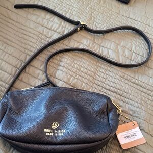 Black Leather Crossbody Bag